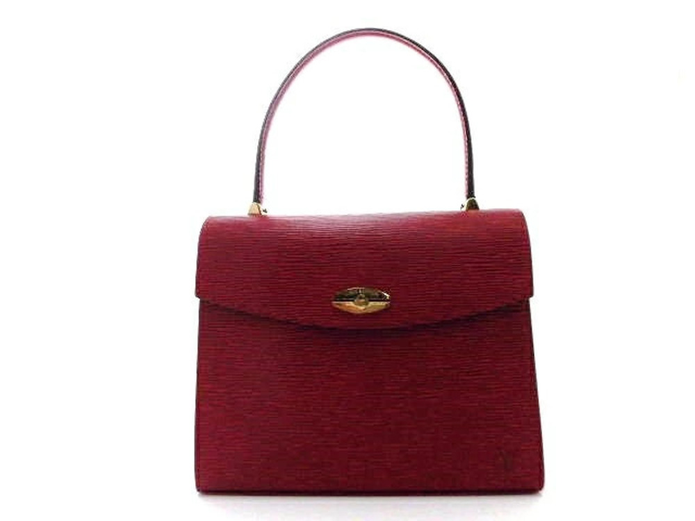 LOUIS VUITTON Malesherbes Handbag Epi Castilian Red